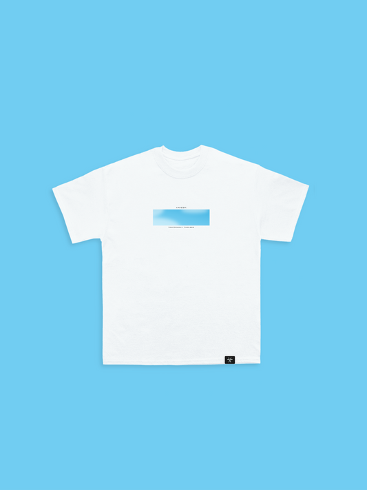 Sky box white tee