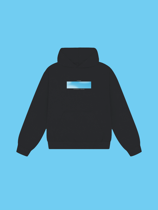 sky box hoodie black