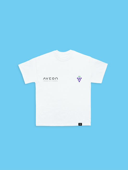 Grape White Tee