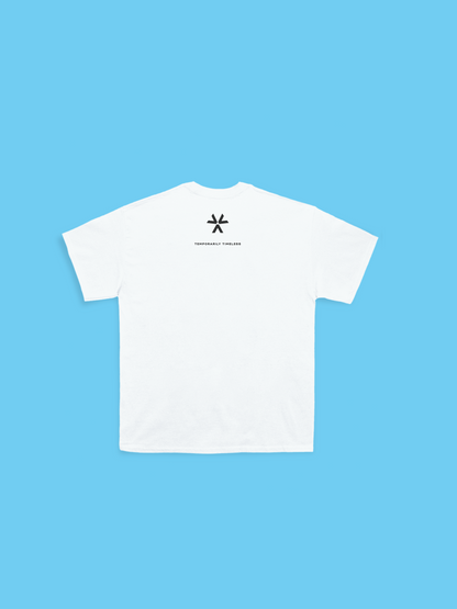 Sky box white tee